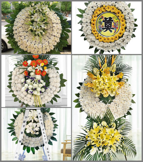 广东韶关市南雄市湖口镇三水村花圈速递